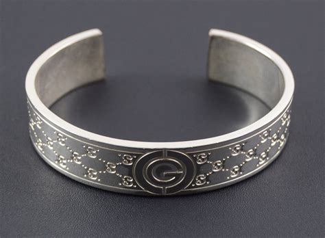 gucci gold cuff bracelet|Gucci sterling silver charm bracelet.